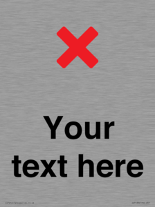 Custom plain background, red cross sign